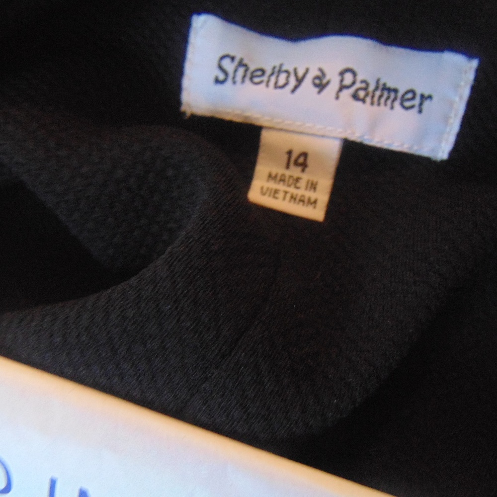 black white blue dress